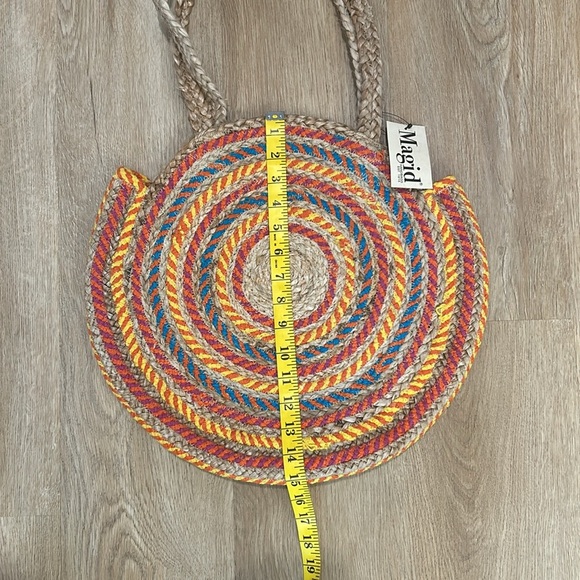 Magid women’s circle woven jute, oversized beach tote bag - Picture 2 of 4